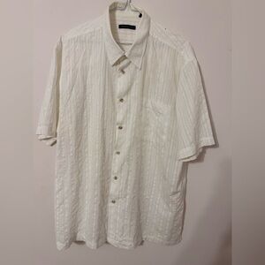 Van Heusen Cream Casual Button-Down Shirt